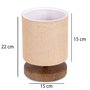 Opviq AYD-3265 Lámpara de Mesa de Cuerpo de Tela Color Mimbre